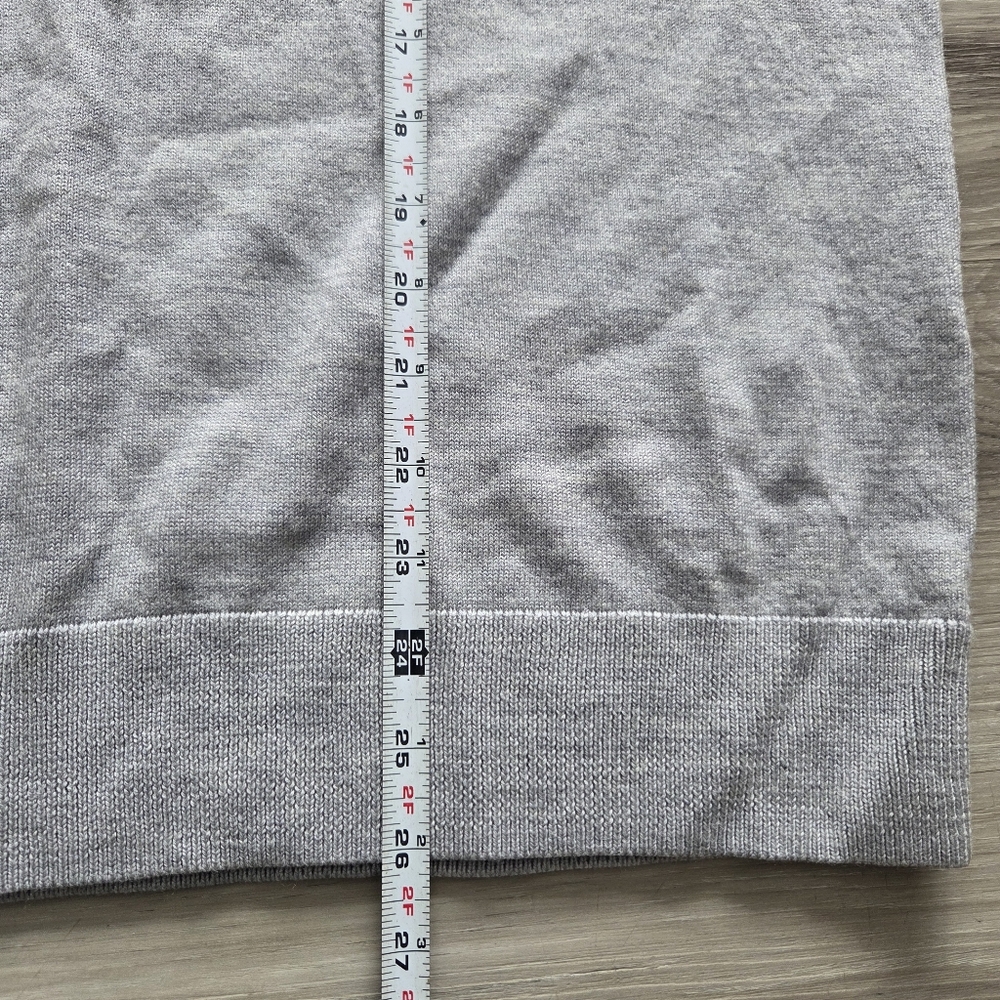 Fairlane Quarter Zip Pullover Sweater Men's XL Heather Grey 100% Merino Wool - Picture 11 of 11